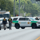 Agents from the Bureau of Alcohol, Tobacco, Firearms and Explosives arrive on location at Santa Fe High School, where a shooter killed at least nine students on May 18, 2018, in Santa Fe, Texas.
